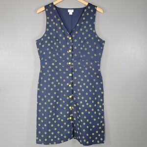 J.Crew Navy Blue Linen Blend Dress Size 12